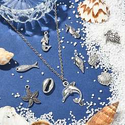 100pcs 10 Style Tibetan Style Alloy Charms&nbsp;TIBEP-CJ0001-36