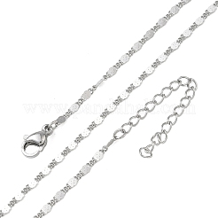 2MM 304 Stainless Steel Oval Link Chain Necklaces&nbsp;NJEW-D328-02P