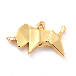 Rack Plating Brass Pendants&nbsp;KK-B052-14G