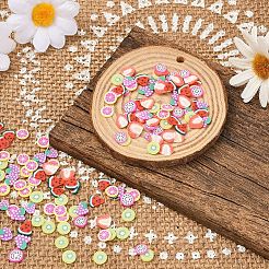 1800Pcs 6 Style Fruit Theme Handmade Polymer Clay Nail Art Decoration&nbsp;CLAY-YW0001-22