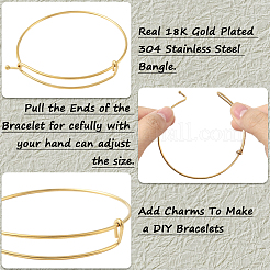 6Pcs 304 Stainless Steel Bangle Making&nbsp;STAS-BBC0008-05B