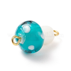 Handmade Lampwork Connector Charms&nbsp;PALLOY-JF01536