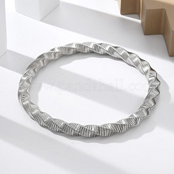 304 Stainless Steel Stretch Bangles for Women&nbsp;BJEW-P315-02A-P