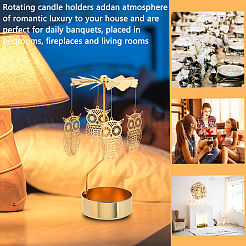 Stainless Steel Spinning Rotary Candle Holder Stand&nbsp;DIY-WH0304-976A