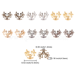 210Pcs 6 Colors 3-Petal Iron Bead Caps&nbsp;IFIN-CJ0001-66