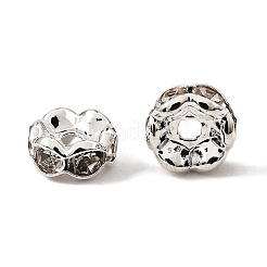 Brass Rhinestone Spacer Beads&nbsp;RB-A014-L6mm-01S-NF