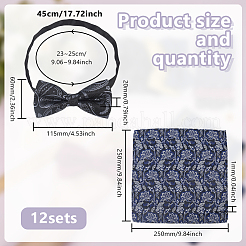 3Pcs 3 Colors Cotton Men's Suit Square Scarf&nbsp;AJEW-GO0002-87