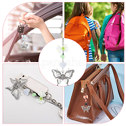 4Pcs Alloy & Acrylic Mobile Straps&nbsp;HJEW-HS00007