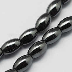Non-magnetic Synthetic Hematite Beads Strands&nbsp;X-G-Q896-9x6mm