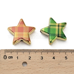 UV Plating Printed Opaque Acrylic Beads&nbsp;OACR-D316-03A