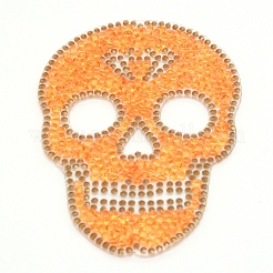 Skull Rhinestone Patches&nbsp;DIY-WH0199-35B