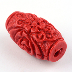 Carved Cinnabar Beads&nbsp;X-CARL-Q004-76B