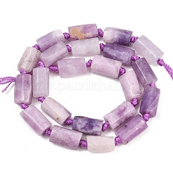 Natural Lepidolite/Purple Mica Stone Beads Strands&nbsp;G-A314-A03-01