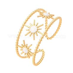304 Stainless Steel Enamel Cuff Bangles for Women&nbsp;LS-BJEW-D306-06G