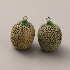 Opaque Resin Pendants&nbsp;RESI-WH0077-14B