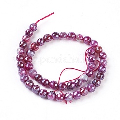Natural Dyed & Heated Striped Agate/Banded Agate Beads Strands&nbsp;G-E537-01B-01