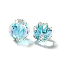 Two Tone UV Plating Rainbow Iridescent Acrylic Beads&nbsp;X-TACR-D010-05