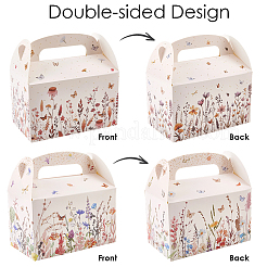 12Pcs 2 Styles Floral Printed Portable Paper Candy Gift Tote Boxes&nbsp;CON-CP0001-020
