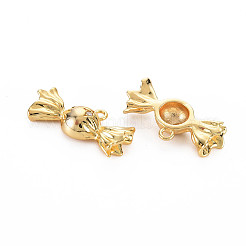 Rack Plating Brass Micro Pave Clear Cubic Zirconia Pendants&nbsp;KK-S360-159