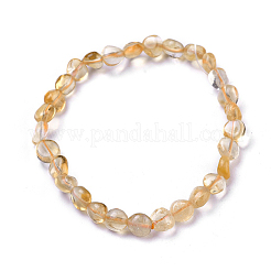 Natural Citrine Bead Stretch Bracelets&nbsp;LS-BJEW-K213-62