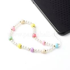 Opaque Polystyrene Plastic Beads Mobile Straps&nbsp;HJEW-JM00557
