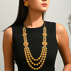 Alloy Filigree Flower Multi-Layer Necklace & Stud Earrings Sets for Women&nbsp;PH1080