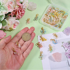 36Pcs 12 Styles Acrylic Flower Pendant Decorations&nbsp;HJEW-CA00069