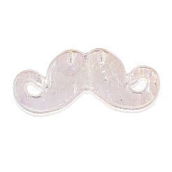 Platinum Alloy Enamel Mustache Pendant Links&nbsp;ENAM-J294-01P