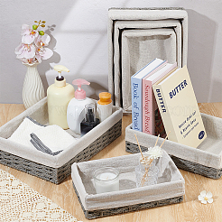 6Pcs Desktop Rattan Woven Snack Storage Baskets&nbsp;AJEW-WA0003-14