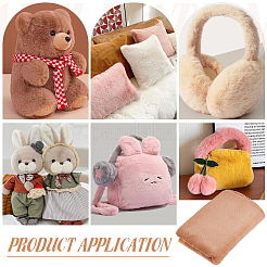 Super Soft Imitation Rabbit Plush Polyester Fabric&nbsp;DIY-WH0671-051B