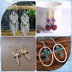 200Pcs 2 Color Brass Earring Hooks&nbsp;KK-SP0001-43