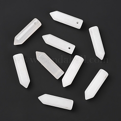 Natural White Jade Pointed Pendants&nbsp;G-D460-01V