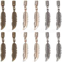 18Pcs 3 Colors Alloy Cord Ends&nbsp;FIND-GF0009-75