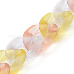 Transparent Acrylic Handmade Curb Chain&nbsp;AJEW-JB00543-04