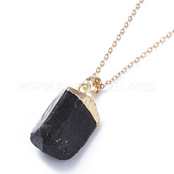 Natural Tourmaline Pendant Necklaces&nbsp;NJEW-JN02425