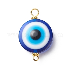 Transparent Evil Eye Resin Connector Charms&nbsp;PALLOY-JF01848-01