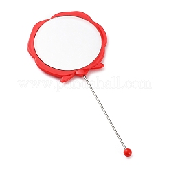 Rose Flower Glass Handheld Mirrors with Plastic Handle & Iron Rod&nbsp;GL-CBAE5B0-01