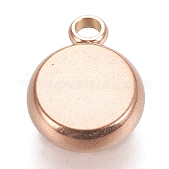 Ion Plating(IP) 304 Stainless Steel Pendant Cabochon Settings&nbsp;STAS-K202-03B-RG