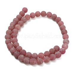 Natural Strawberry Quartz Beads Strands&nbsp;G-P626-8mm-04
