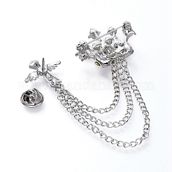 Men's Alloy Brooch Lapel Pin&nbsp;JEWB-D005-06P