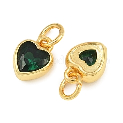 Brass Pave Cubic Zirconia Charms&nbsp;CU-CBA3D67-09G-05