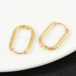 304 Stainless Steel Oval Hoop Earrings&nbsp;X-EJEW-K268-36G