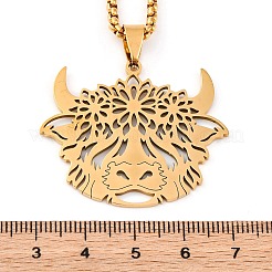 201 Stainless Steel Pendant Necklaces&nbsp;LS-NJEW-C066-16G
