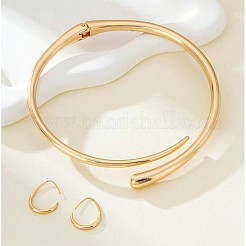 Teardrop Alloy Necklaces & Cuff Earring Sets&nbsp;FS-WGCF282-01