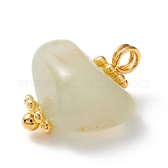 Natural Xiuyu Jade Charms&nbsp;PALLOY-JF01093-03