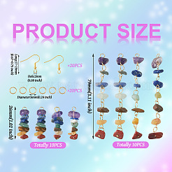 DIY Chakra Gemstone Earring Making Kits&nbsp;DIY-TA0009-02