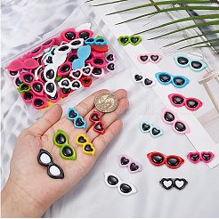 60Pcs 2 Styles Opaque Resin Cabochons&nbsp;CRES-SC0002-60