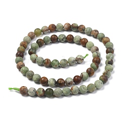 Natural Green Opal Beads Strands&nbsp;G-K209-04B-6mm-A