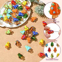 40Pcs 8 Colors Handmade Lampwork Bumpy Beads&nbsp;LAMP-CJ0002-40