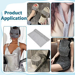 Aluminum Rhinestone Mesh Beaded Trim&nbsp;DIY-WH0750-412A